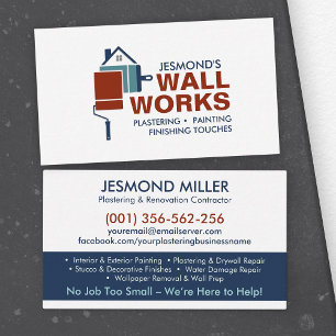 Plastering and Painting Services Business Card
