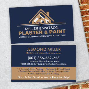 Plastering and Painting Services Business Card