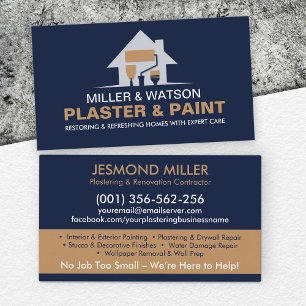 Plastering and Painting Services Business Card