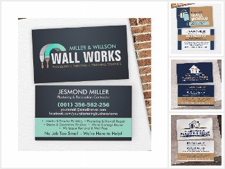 Plastering and Painting Services Business Cards