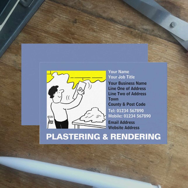 Plastering & Rendering Cartoon Business Card (Creator Uploaded)