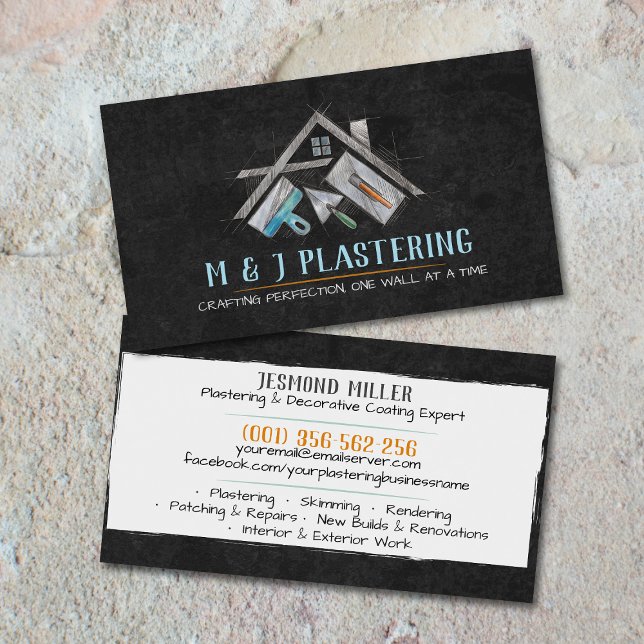 Plastering Services  Business Card (Creator Uploaded)