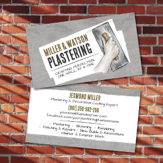 Plastering Services Business Card