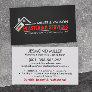 Plastering Services Business Card