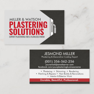 Plastering Services Business Card