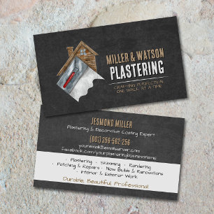 Plastering Services Drywall Professional Business Card