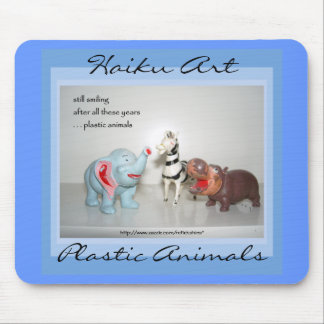 Plastic Animals Haiku Art Mousepad
