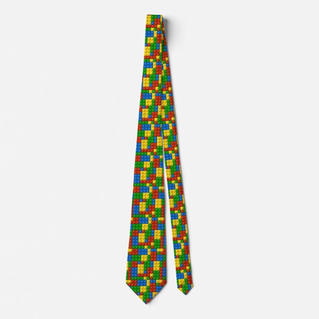 plastic blocks mens necktie neck tie (Front)