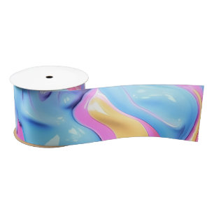Plastic Bubble Abstract Satin Ribbon