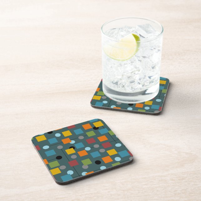 Plastic Coaster - Mid-Century Modern 1.3 Seamless (Right Side)