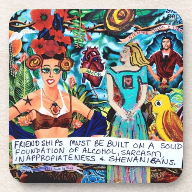 Plastic COASTER-PK/6FRIENDSHIP,SHENANIGANS, Drink Coaster (Front)