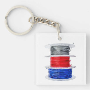 Plastic coils for 3D printing Keychain