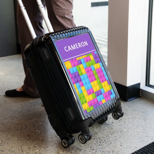 Plastic Construction Blocks  Add Your Name Luggage