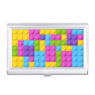 Plastic Construction Blocks Pattern Business Card Case