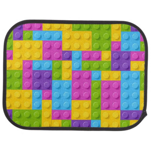 Plastic Construction Blocks Pattern Car Mat