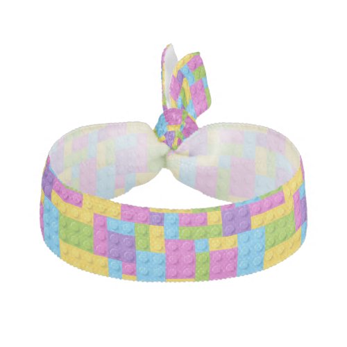 Plastic Construction Blocks Pattern Elastic Hair Tie