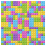 Plastic Construction Blocks Pattern Fabric