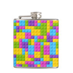 Plastic Construction Blocks Pattern Flask