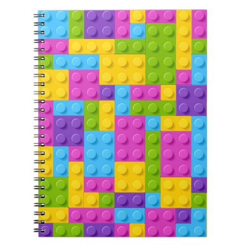 Plastic Construction Blocks Pattern Notebook