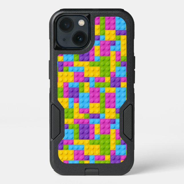 Plastic Construction Blocks Pattern Otterbox iPhone Case (Back)