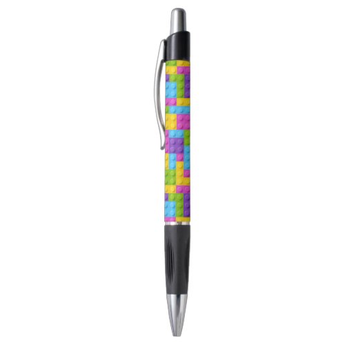 Plastic Construction Blocks Pattern Pen