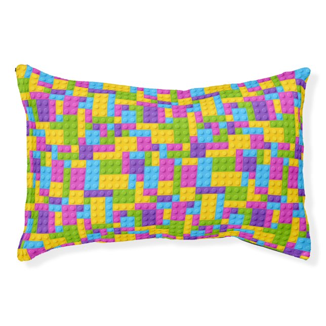 Plastic Construction Blocks Pattern Pet Bed (Front)