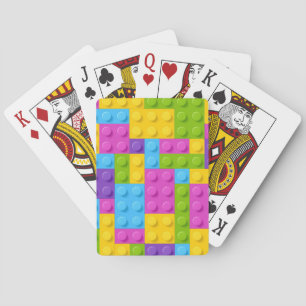 Plastic Construction Blocks Pattern Poker Cards