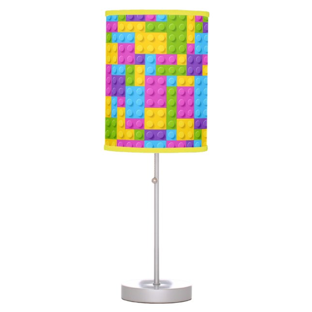Plastic Construction Blocks Pattern Table Lamp (Front)