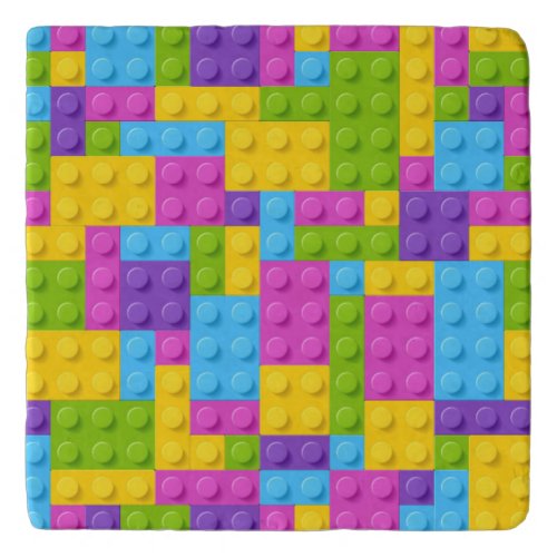 Plastic Construction Blocks Pattern Trivet