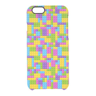 Plastic Construction Blocks Pattern Clear iPhone 6/6S Case