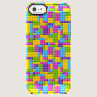 Plastic Construction Blocks Pattern Clear iPhone SE/5/5s Case