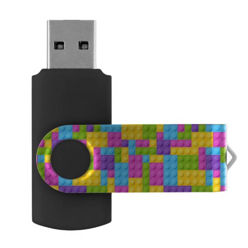 Plastic Construction Blocks Pattern USB Flash Drive