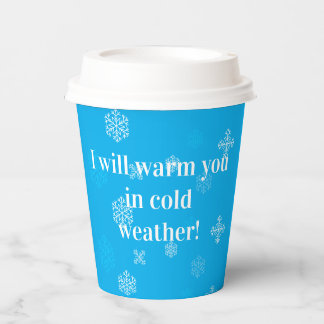 Plastic cup with a snow pattern 