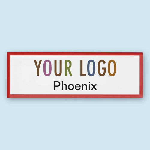Plastic Custom Magnetic Name Tag with Company Logo