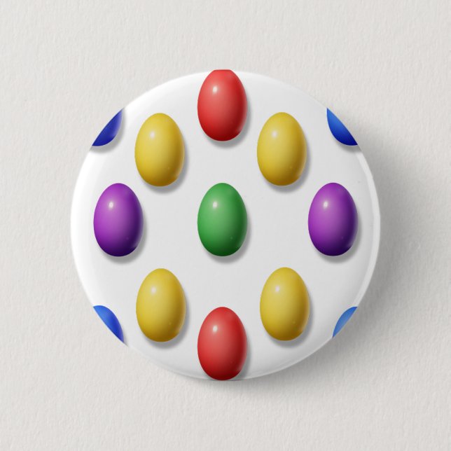 Plastic Easter Eggs Pinback Button (Front)