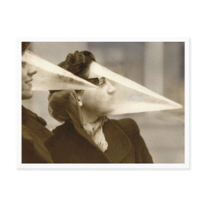 Plastic face protection snowstorms Photography Postcard