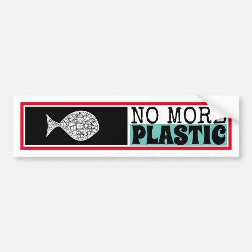 Plastic Fish Climate Change Bumper Sticker