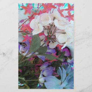 Plastic Flower Bouquet Stationery