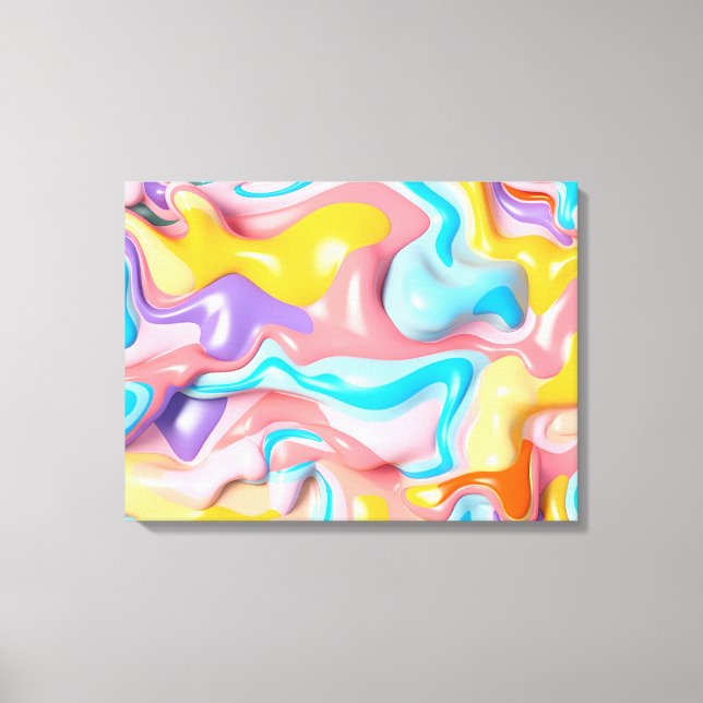 Plastic Fluid Shapes Canvas Print (Front)