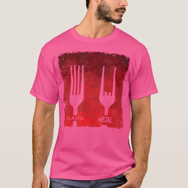 Plastic Fork Metal Music T-Shirt (Front)