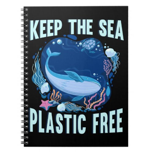Plastic Free Sea Earth Care Animal Rescue Save Pla Notebook