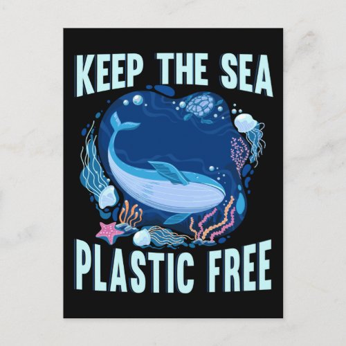 Plastic Free Sea Earth Care Animal Rescue Save Pla Postcard