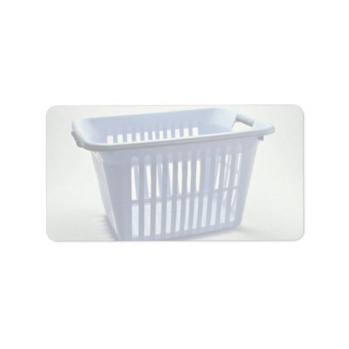 Plastic laundry basket Photo Label