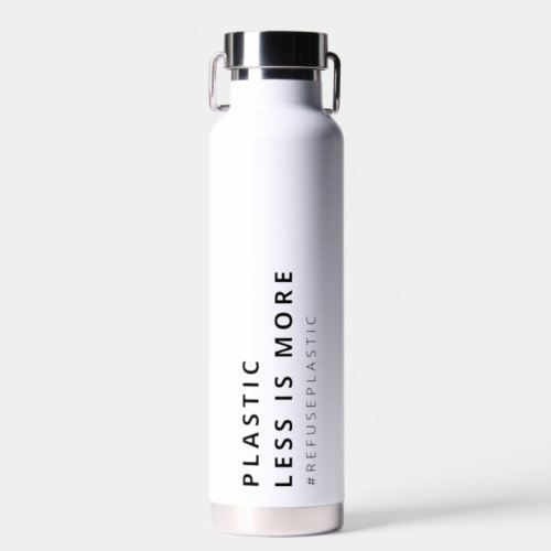 PLASTIC LESS IS MORE SAVE THE PLANET SEA TURTLE WATER BOTTLE