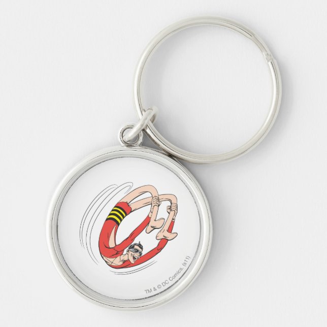 Plastic Man Backbend Wheel Keychain (Front)