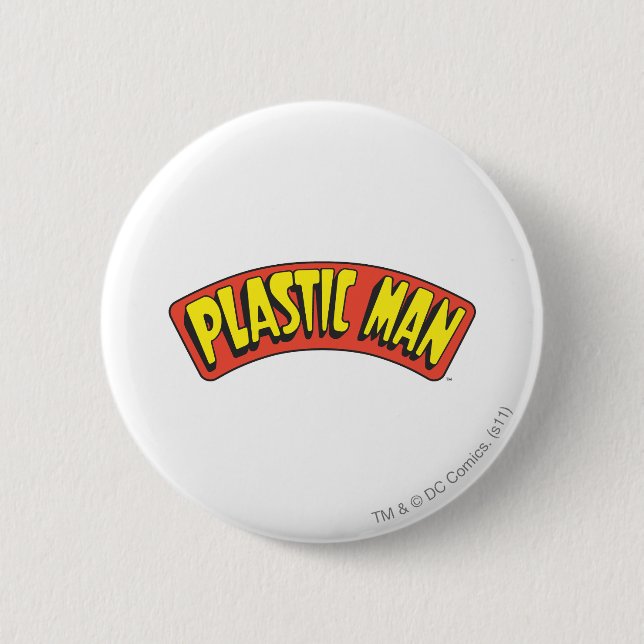 Plastic Man Logo Pinback Button (Front)