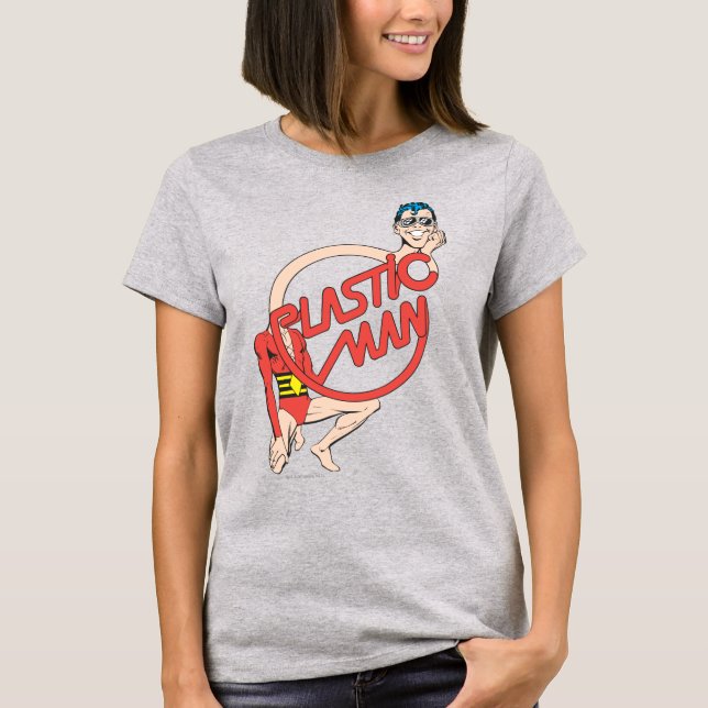 Plastic Man Rubberneck Sign T-Shirt (Front)