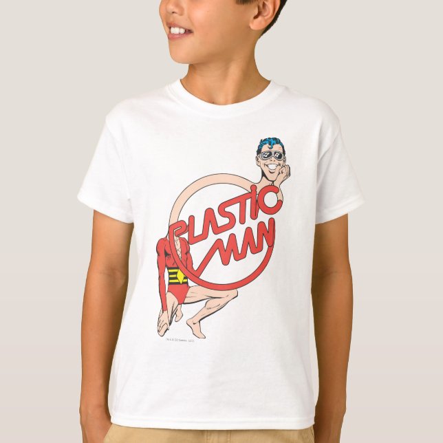Plastic Man Rubberneck Sign T-Shirt (Front)