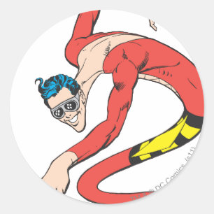 Plastic Man Shape-Shifts Classic Round Sticker