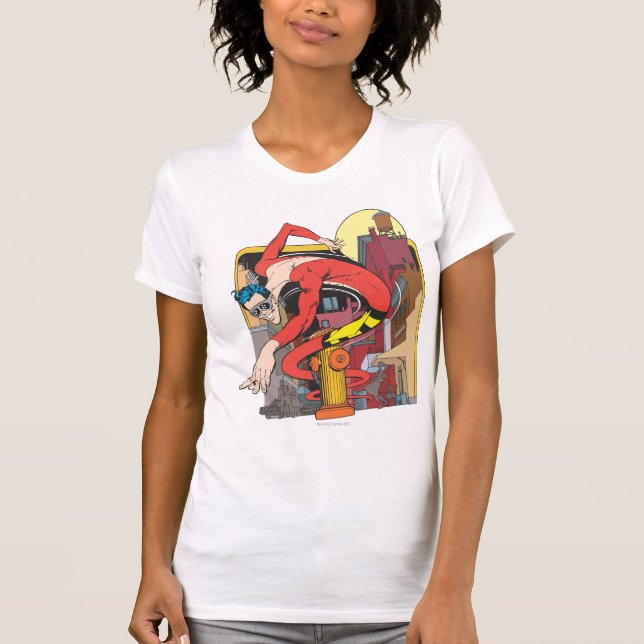Plastic Man Shape-Shifts in the City Baby T-Shirt (Front)